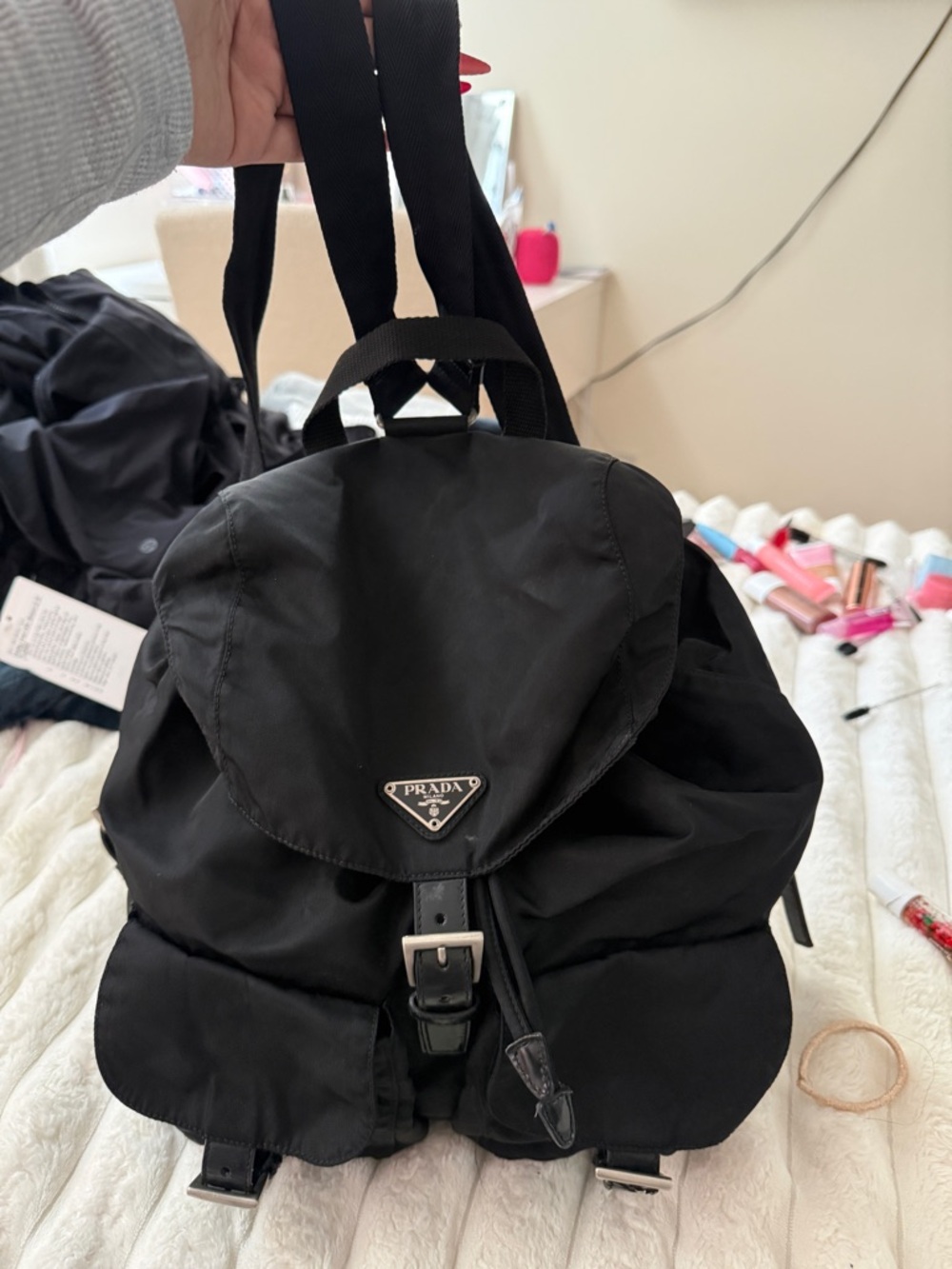 Prada Black Nylon Drawstring Backpack - Picture 7 of 9